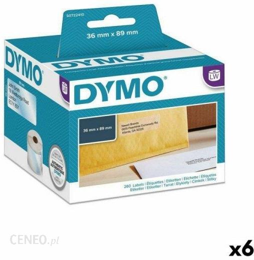Dymo Etykiety Na Rolce 89x36mm Labelwriter Przezroczysty (6 Sztuk)
